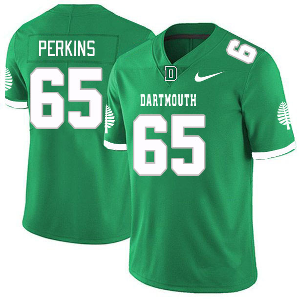 Men-Youth #65 Keoni Perkins Dartmouth Big Green 2023 College Football Jerseys Stitched Sale-Green